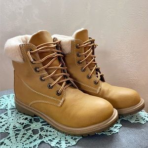 Esprit Tan Lace Up Boots for Women